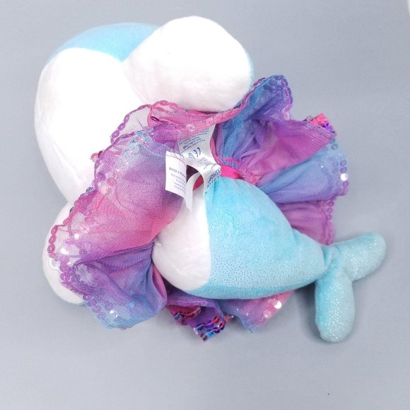 Build A Bear BAB Narwhal Whale Tutu Plush Blue 17" - Picture 4 of 11